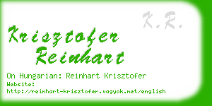 krisztofer reinhart business card